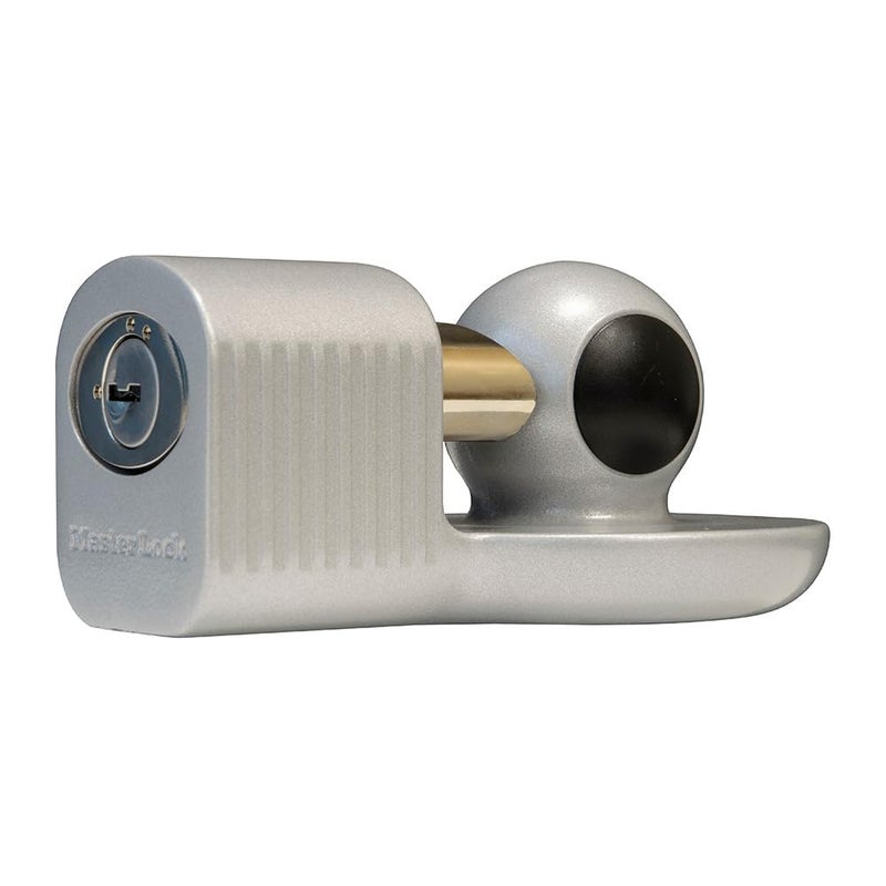Master Lock Silver Trailer Hitch Lock, Trailer Tongue Lock for RV, Horse Trailer, or Utility Tool Trailer, 377DAT - Image 1